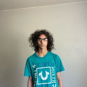 True Religion Teal Short Sleeve Tee